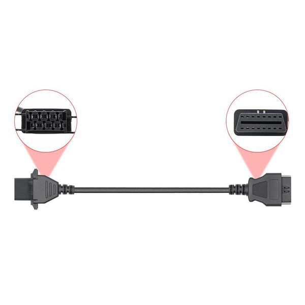 Перехідник Volvo 8 pin на OBD2 16 pin для діагностики вантажних авто A0039 фото