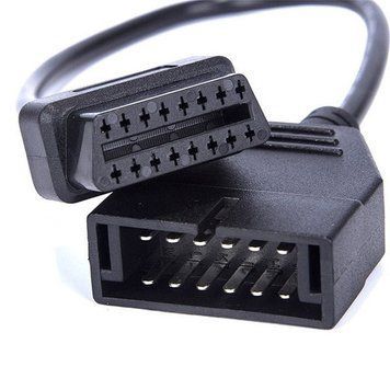 Переходник GM 12 pin на OBD2 16 pin для Daewoo Lanos, Sens, ВАЗ, ЗАЗ A0022 фото