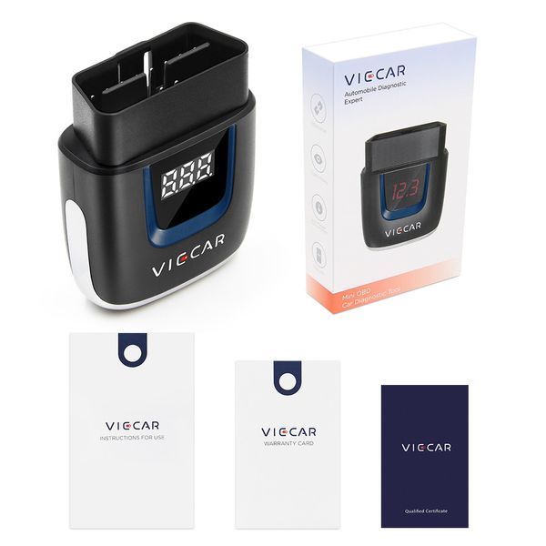 Автосканер Viecar VP001 v2.2 OBD2 Bluetooth 4.0 с чипом PIC18F25K80 для Android/iOS/Windows B0075 фото