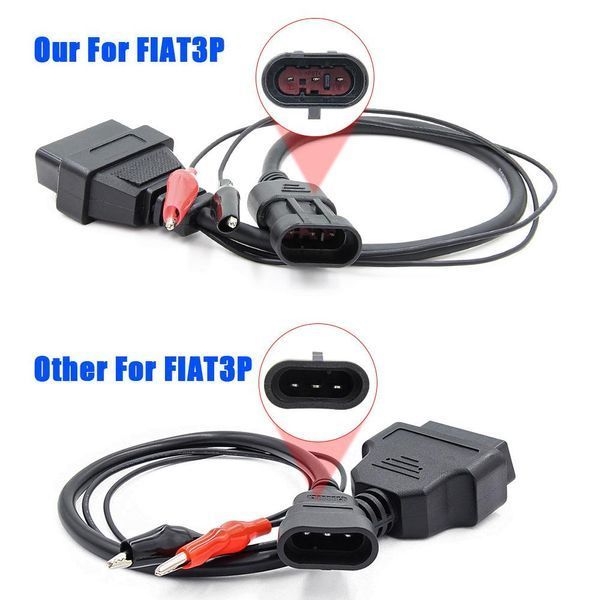 Переходник Fiat Alfa Romeo Lancia Chery 3 pin на OBD2 16 pin с питанием A0032 фото