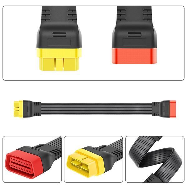 Кабель-подовжувач OBD2 16 pin папа-мама для автосканера J0001 фото