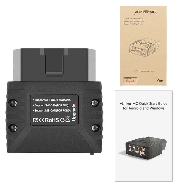 Автосканер Vgate vLinker MC OBD2 Bluetooth 3.0 з CAN, J1939 для Android/Windows B0143 фото