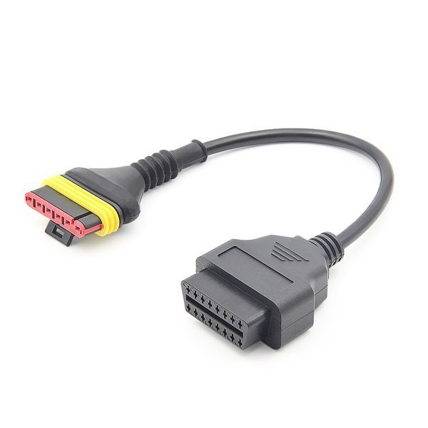 Перехідник Benelli 6 pin на OBD2 16 pin для діагностики мотоциклів Benelli Sagem A0267 фото