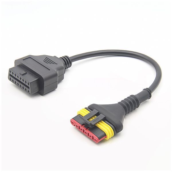 Перехідник Benelli 6 pin на OBD2 16 pin для діагностики мотоциклів Benelli Sagem A0267 фото